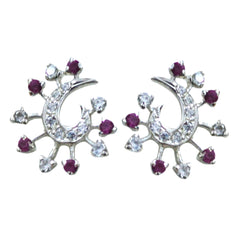 Eleanor multicolor Elegant multiple Stud Earring Multi CZ multicolor Stud