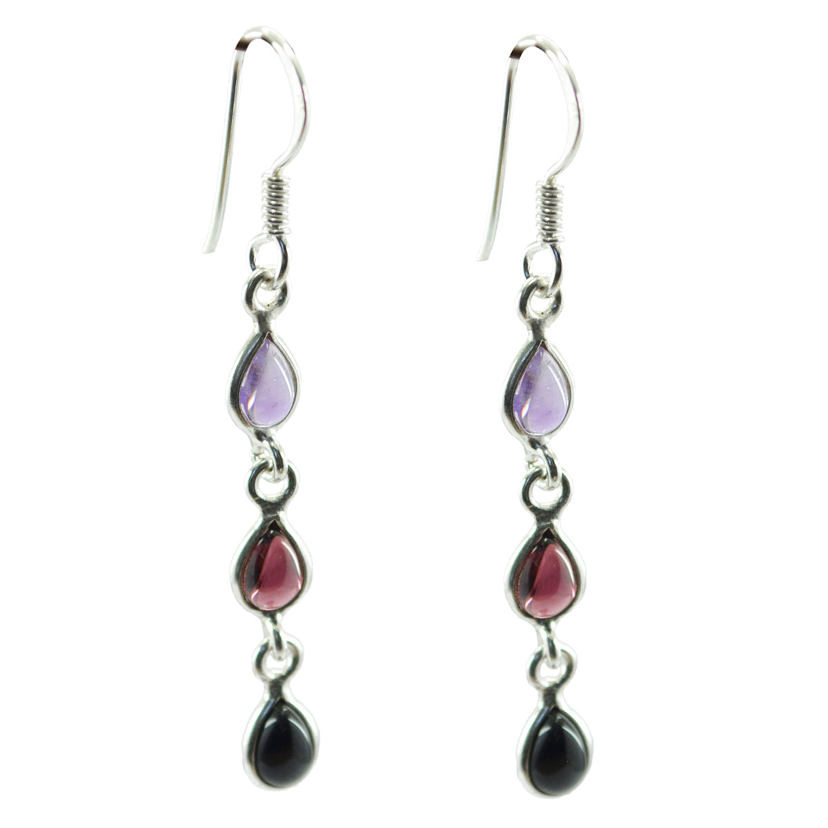 Pilar multicolor Delicate multiple Dangle Earring Multi multicolor Dangle