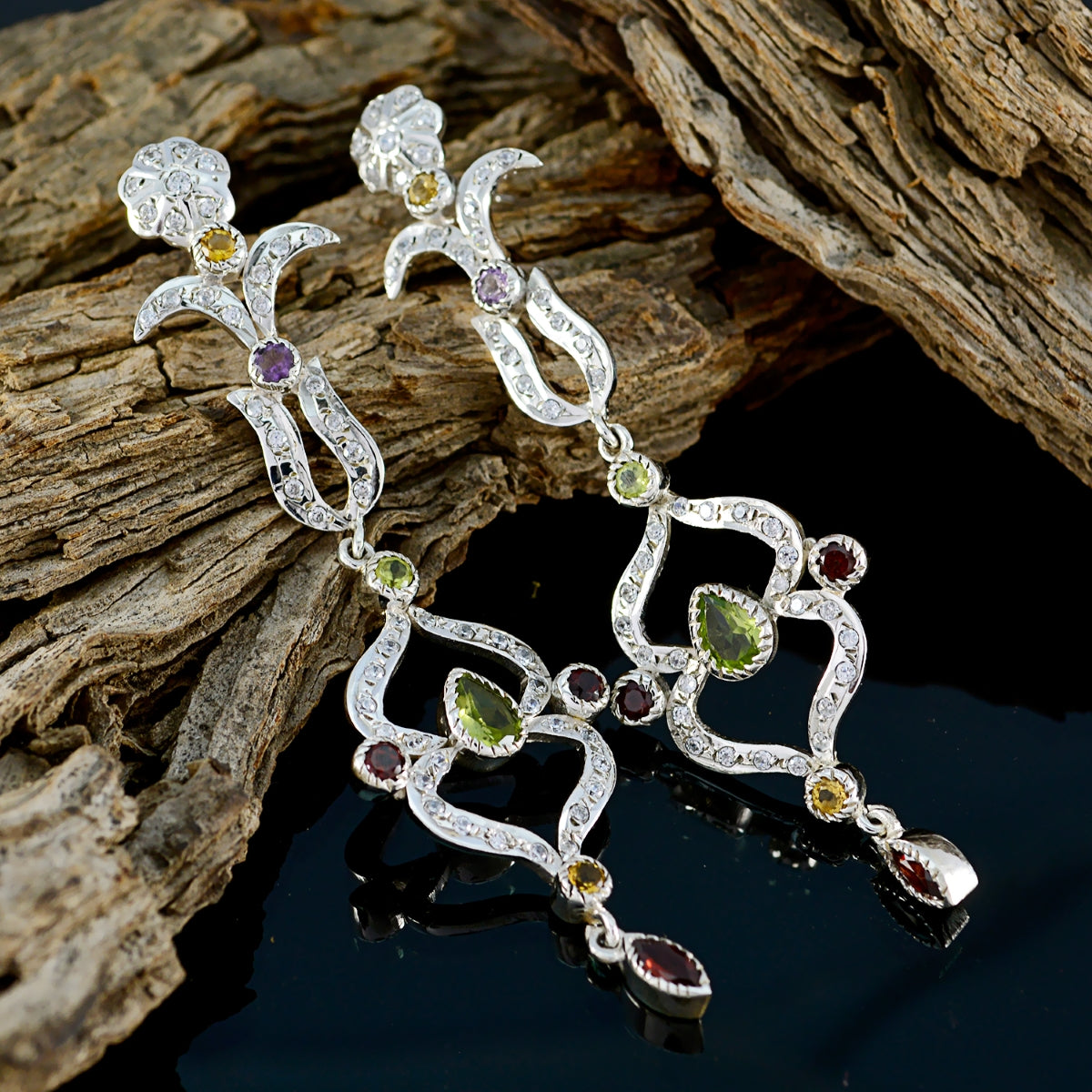 Riya multicolor Edgy multiple Stud Earring