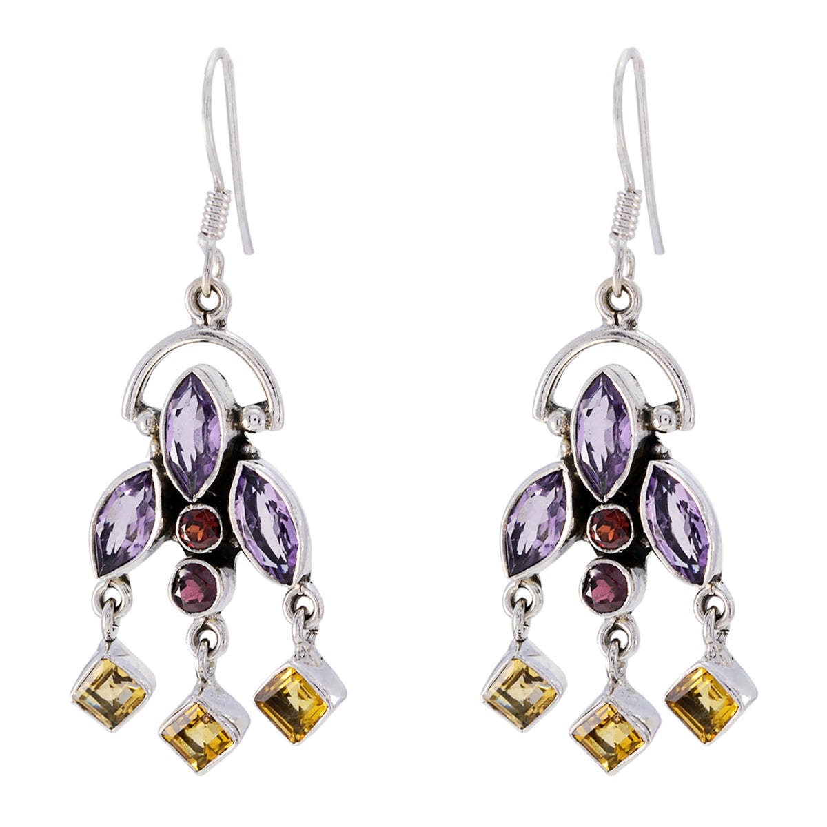 Sara multicolor Edgy multiple Dangle Earring Multi multicolor Dangle