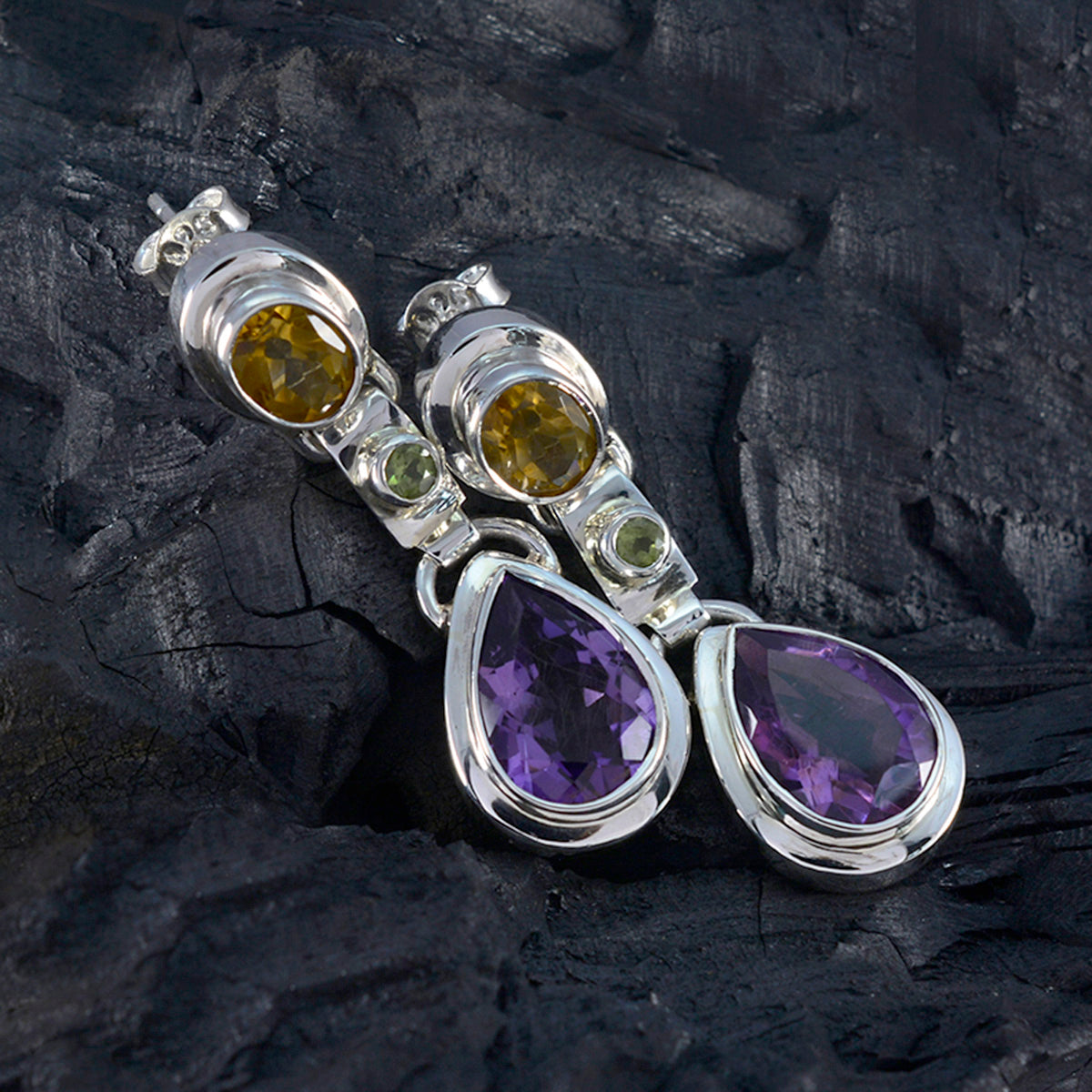 Mathilde multicolor Edgy multiple Stud Earring