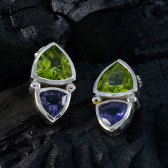Renata multicolor Slim Toi et Moi Stud Earring