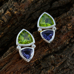 Renata multicolor Slim Toi et Moi Stud Earring