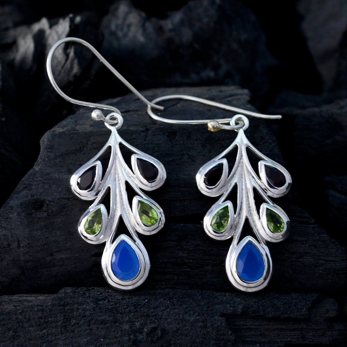 Violet multicolor Minimal multiple Dangle Earring