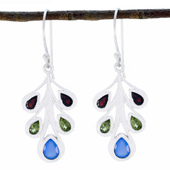 Violet multicolor Minimal multiple Dangle Earring Multi multicolor Dangle