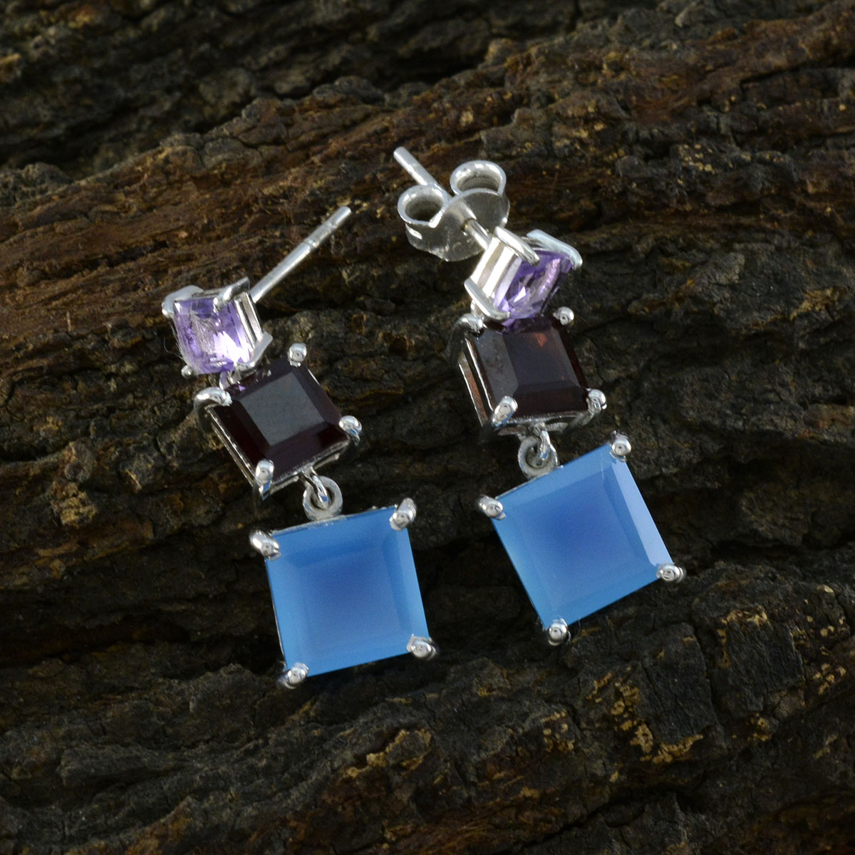 Ling multicolor Slim Trilogy Stud Earring