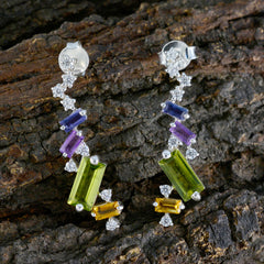Ángeles multicolor Whisper thin multiple Stud Earring