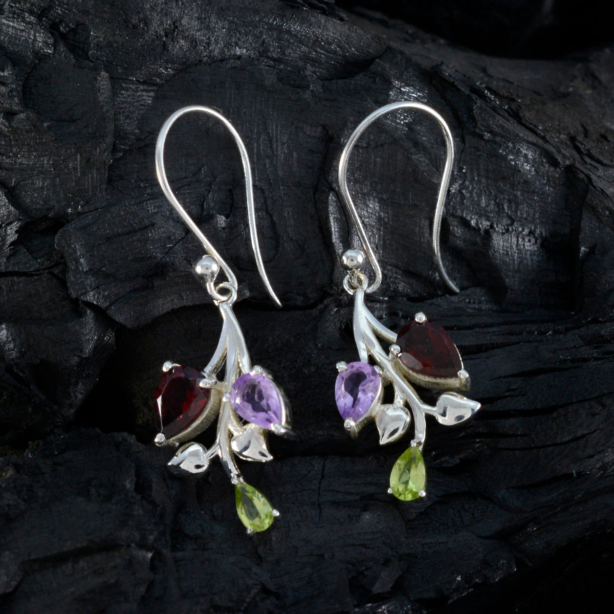 Carla multicolor Whisper thin Trilogy Dangle Earring
