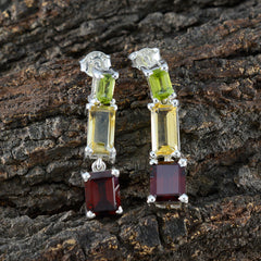 Sara multicolor Mid weight Trilogy Stud Earring
