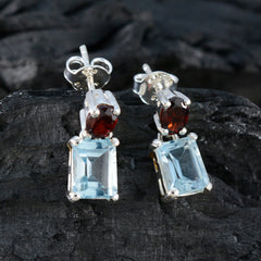 Aaliyah multicolor Whisper thin Toi et Moi Stud Earring