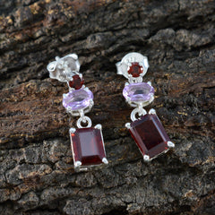 Abigail multicolor Whisper thin Trilogy Stud Earring