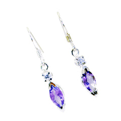 Eliza multicolor Dainty Toi et Moi Dangle Earring