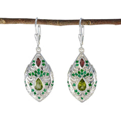 Evelyn multicolor Edgy multiple Dangle Earring Tourmaline multicolor Dangle
