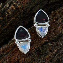 Rosa multicolor Slim Toi et Moi Stud Earring