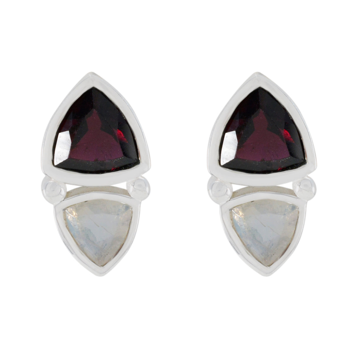 Rosa multicolor Slim Toi et Moi Stud Earring Multi multicolor Stud