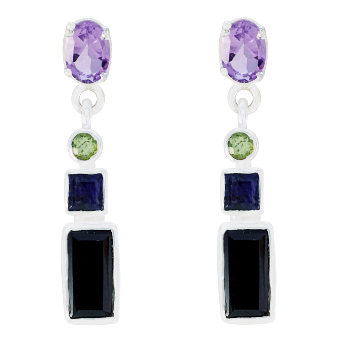 Lucy multicolor Slim multiple Dangle Earring Multi multicolor Dangle