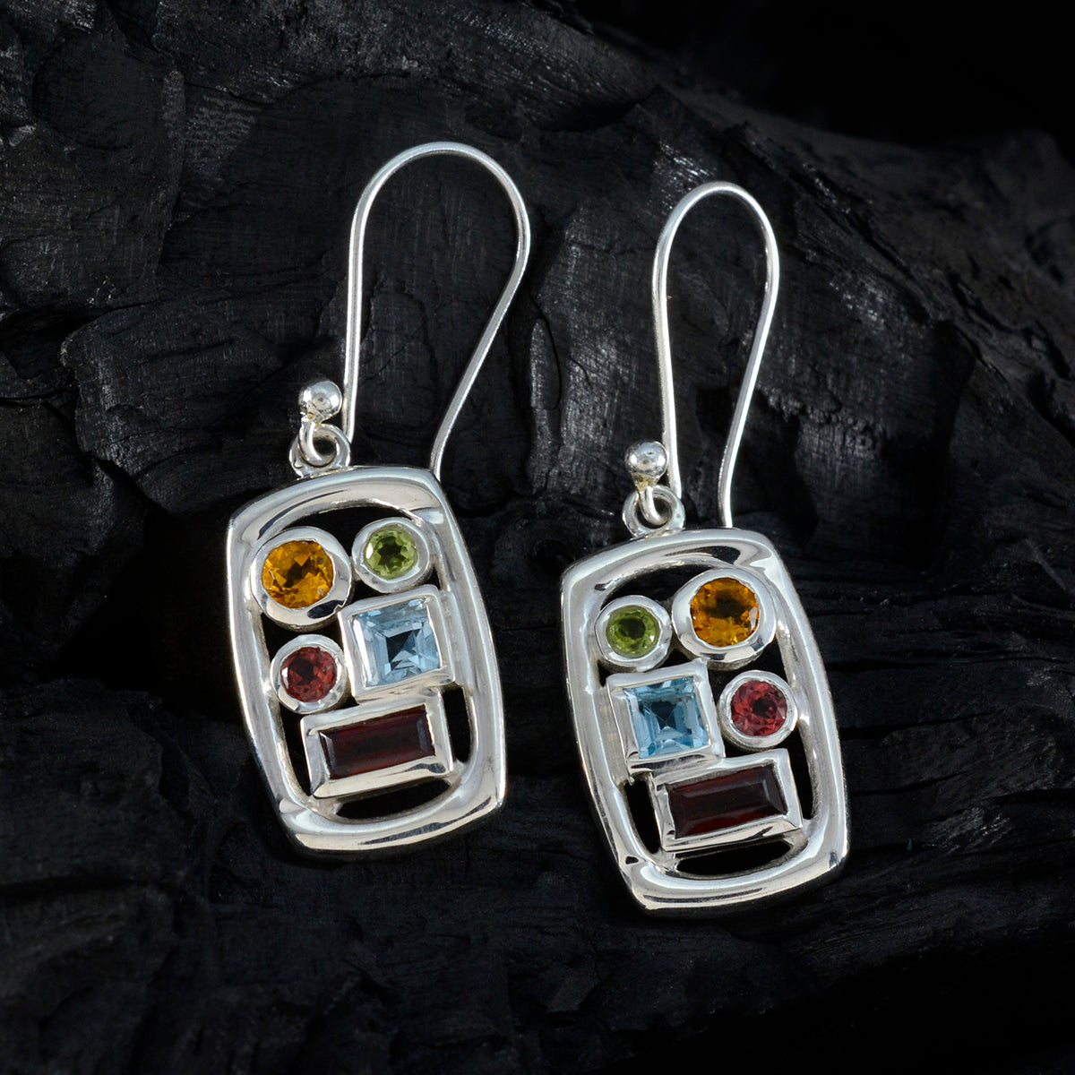 Constanza multicolor Mid weight Penta Dangle Earring