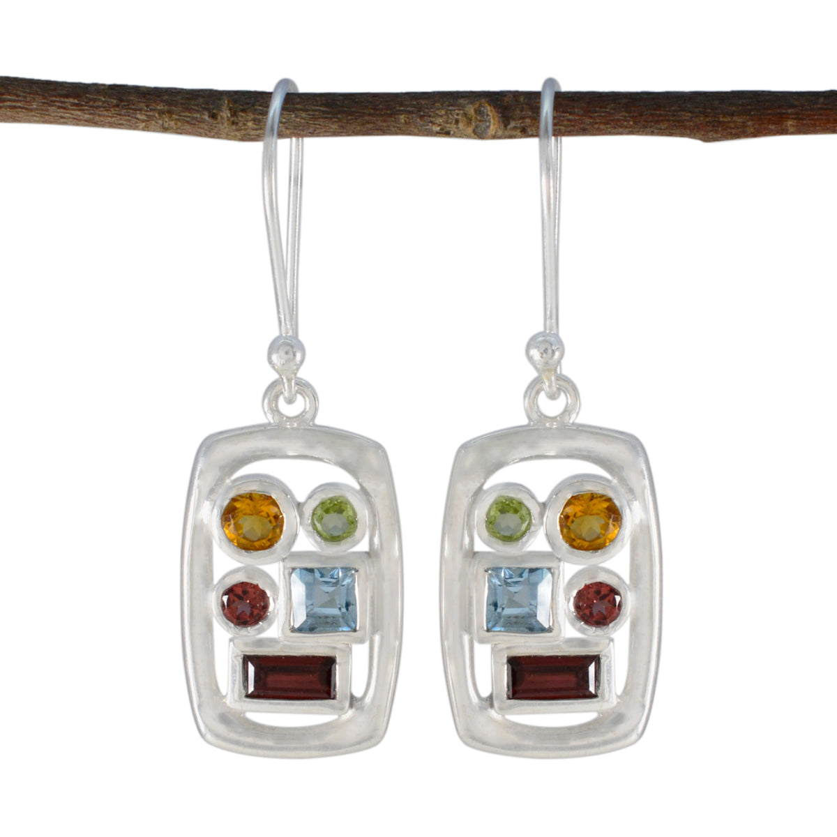 Constanza multicolor Mid weight Penta Dangle Earring Multi multicolor Dangle