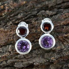 Renata multicolor Mid weight Toi et Moi Stud Earring