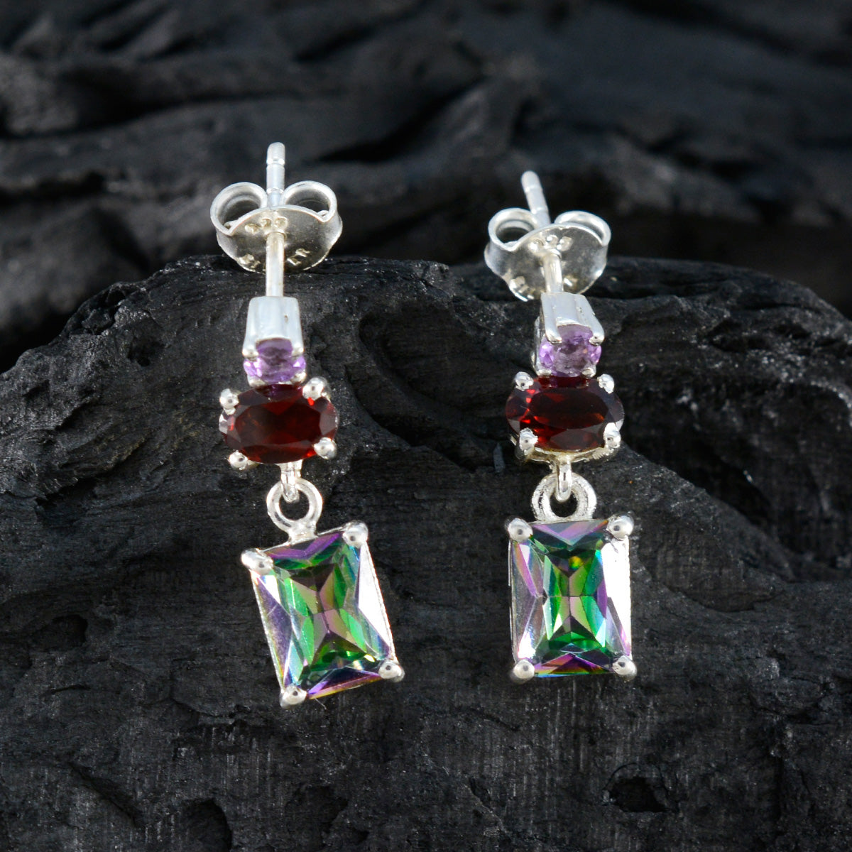 Addison multicolor Whisper thin Trilogy Stud Earring