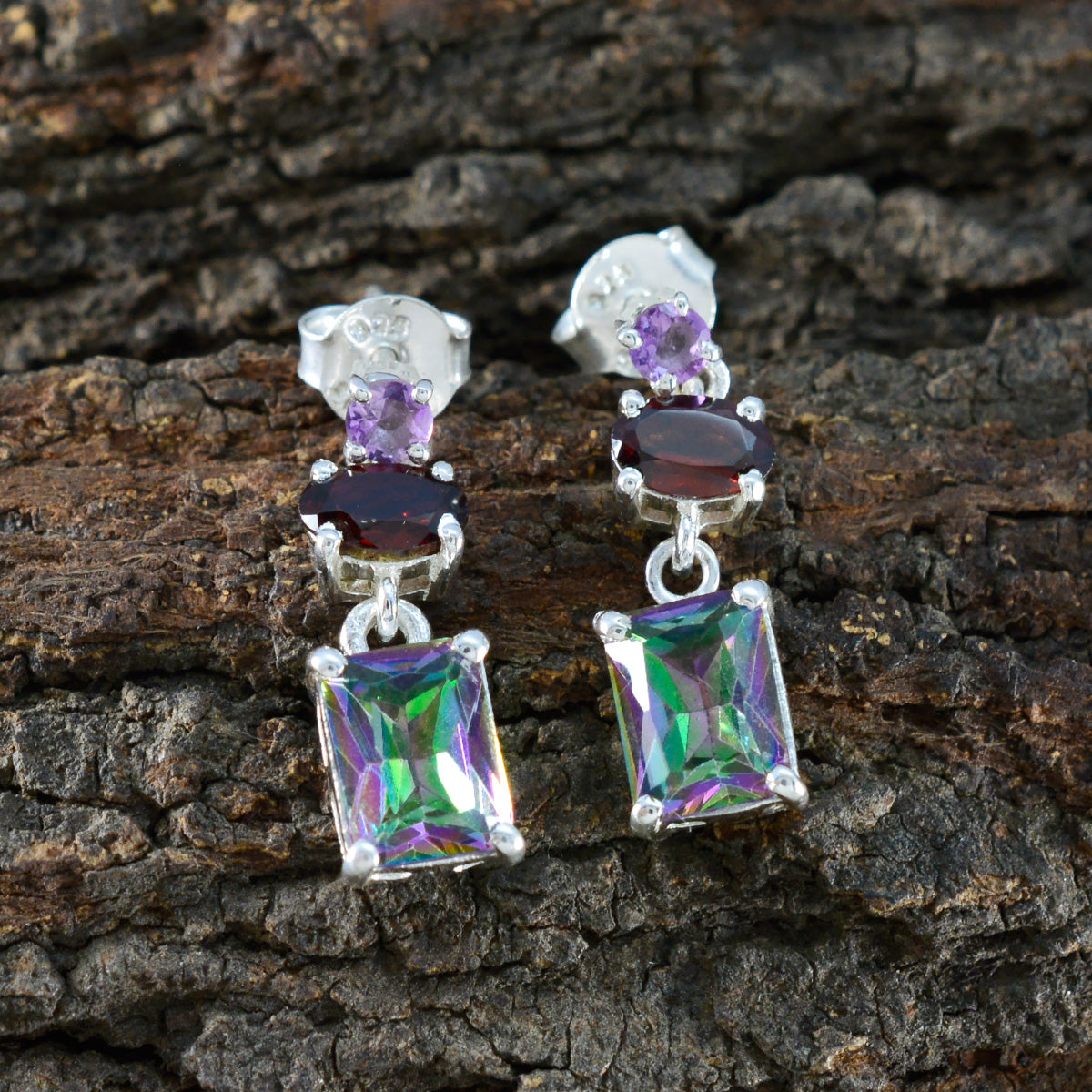 Addison multicolor Whisper thin Trilogy Stud Earring