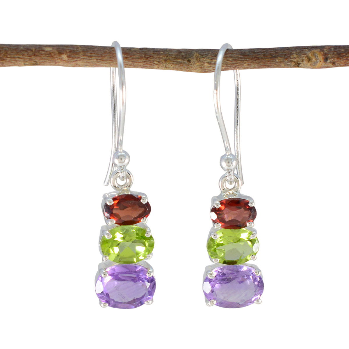 Riley multicolor Dainty multiple Dangle Earring Multi multicolor Dangle