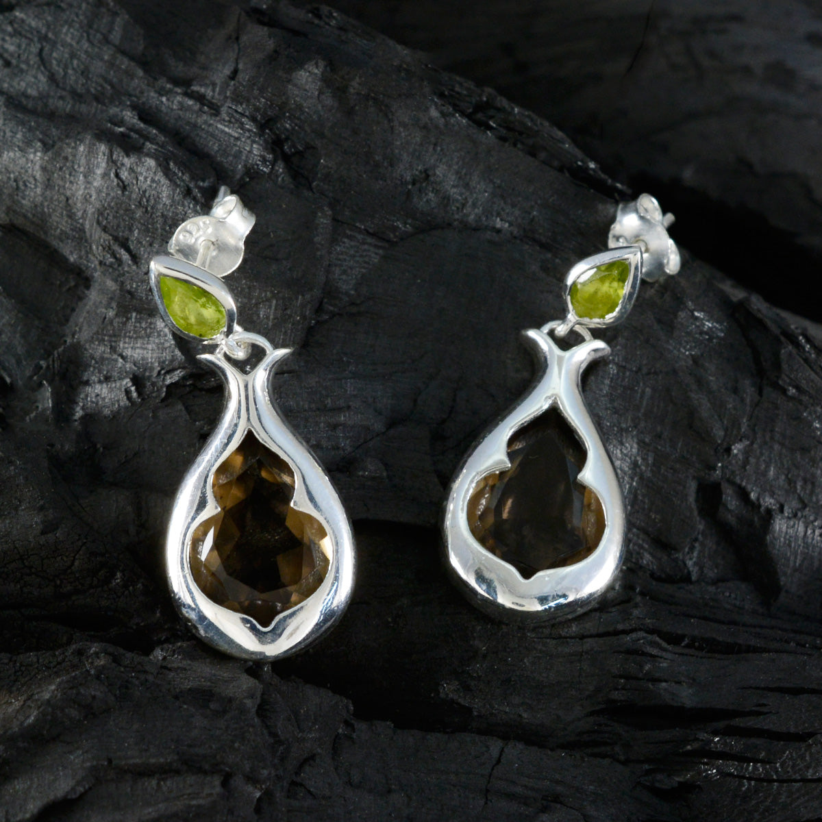 Ida multicolor Edgy Toi et Moi Stud Earring