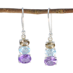 Sarah multicolor Dainty multiple Dangle Earring Multi multicolor Dangle