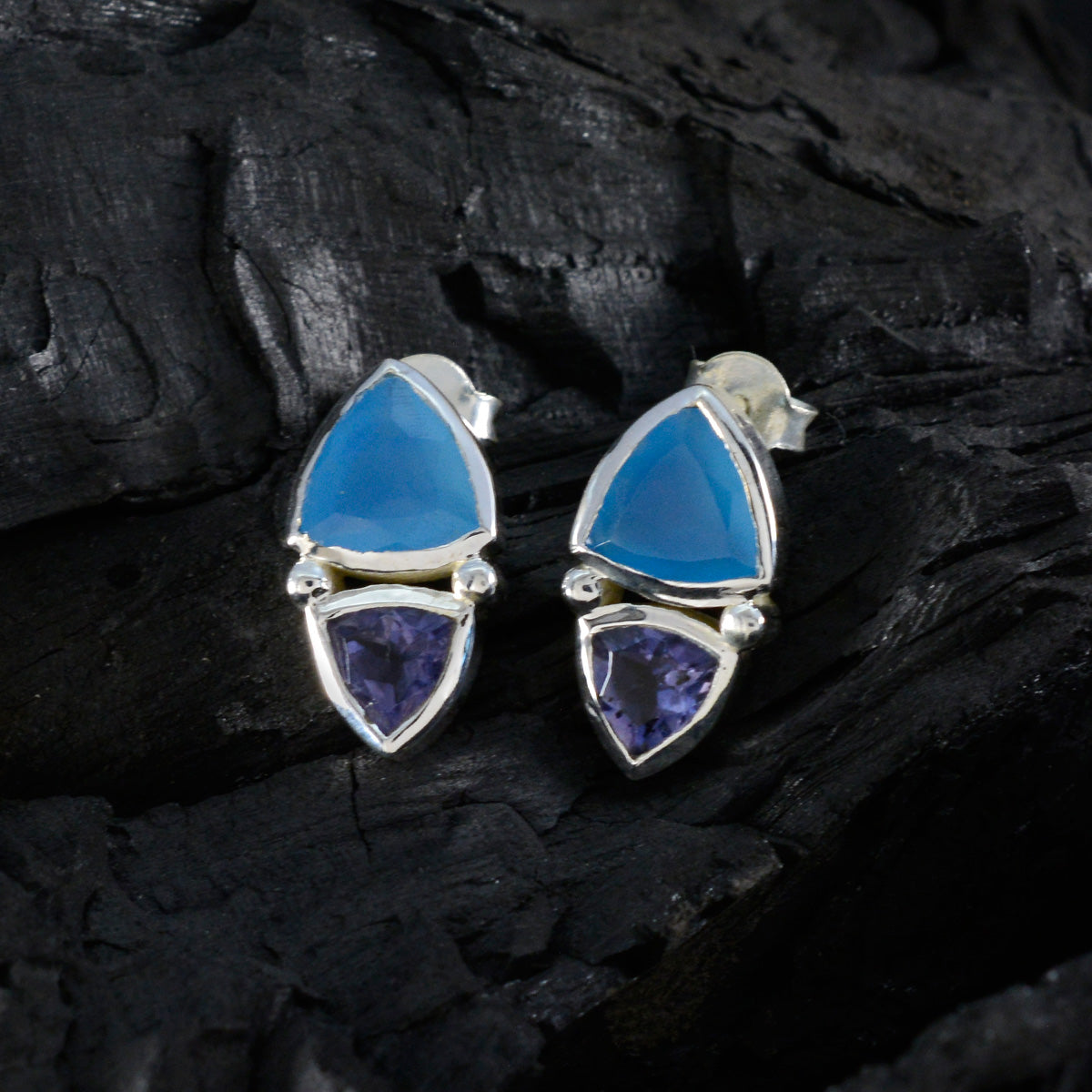 Alice multicolor Slim Toi et Moi Stud Earring