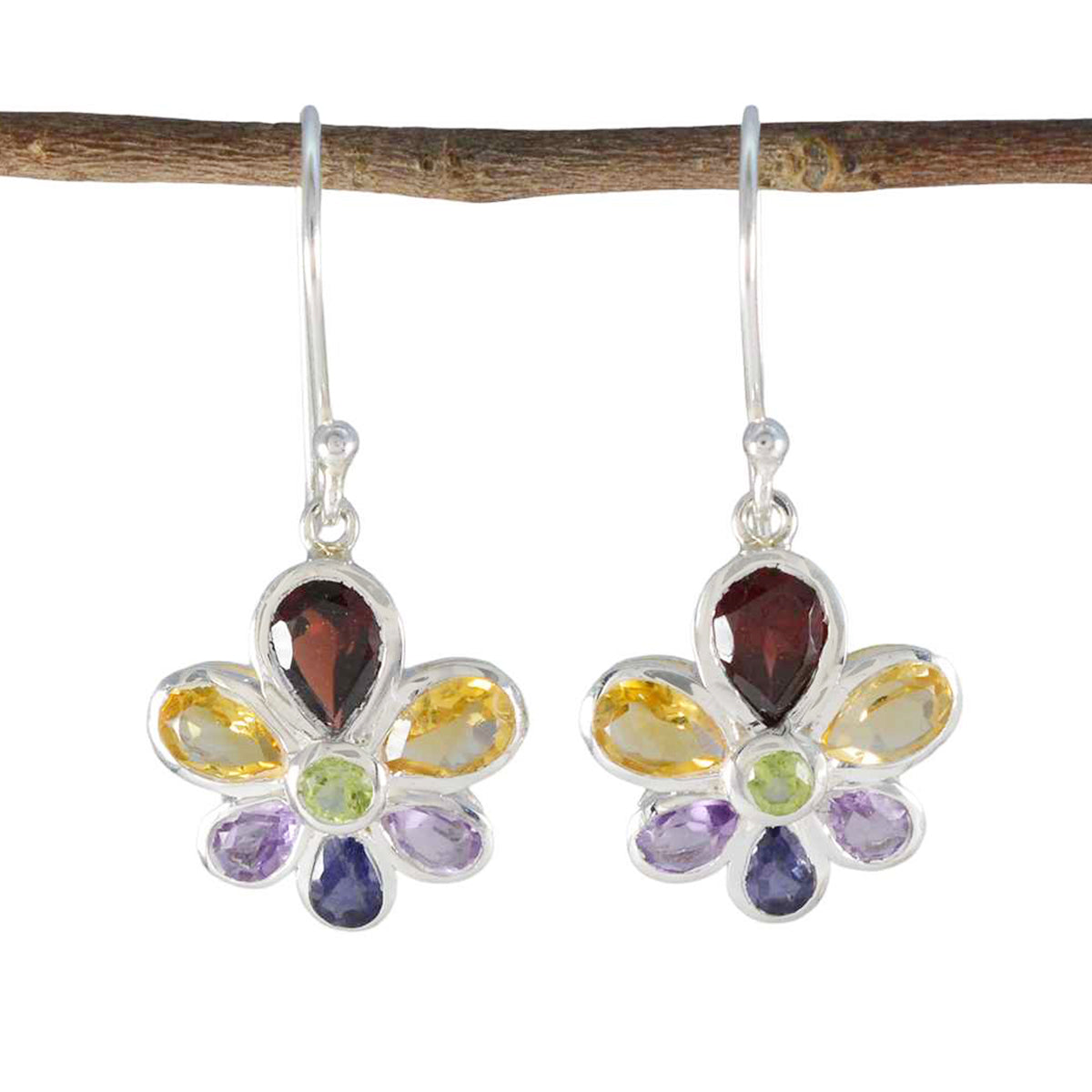 Lorena multicolor Slim multiple Dangle Earring Multi multicolor Dangle