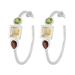 Chen multicolor Mid weight Trilogy Stud Earring Multi multicolor Stud