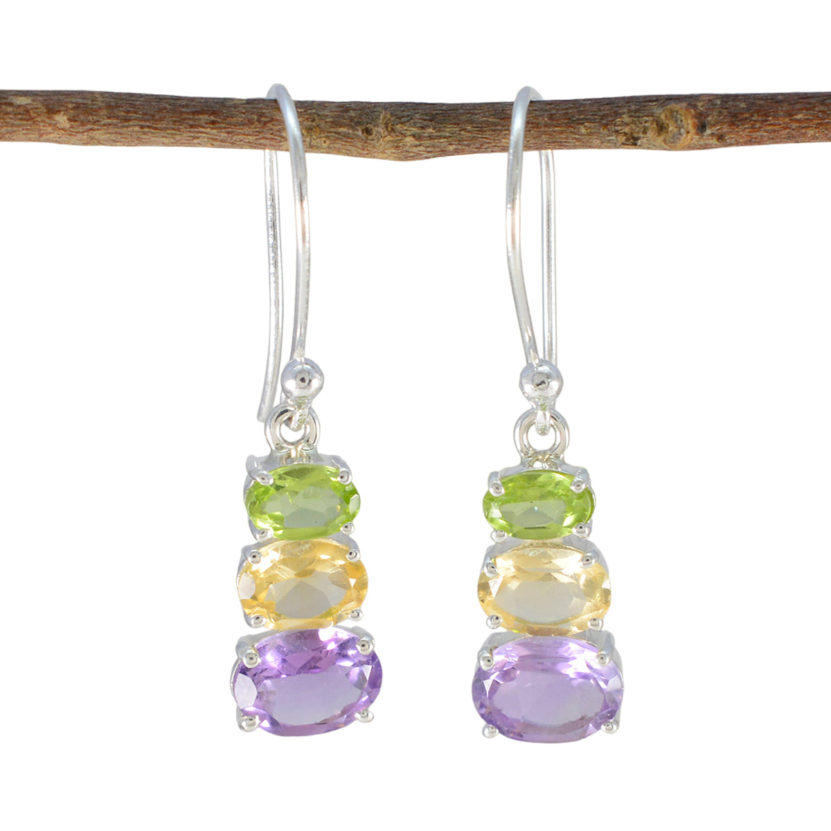 Savannah multicolor Dainty multiple Dangle Earring Multi multicolor Dangle