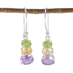 Savannah multicolor Dainty multiple Dangle Earring Multi multicolor Dangle