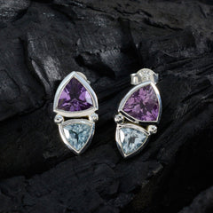 Alina multicolor Slim Toi et Moi Stud Earring
