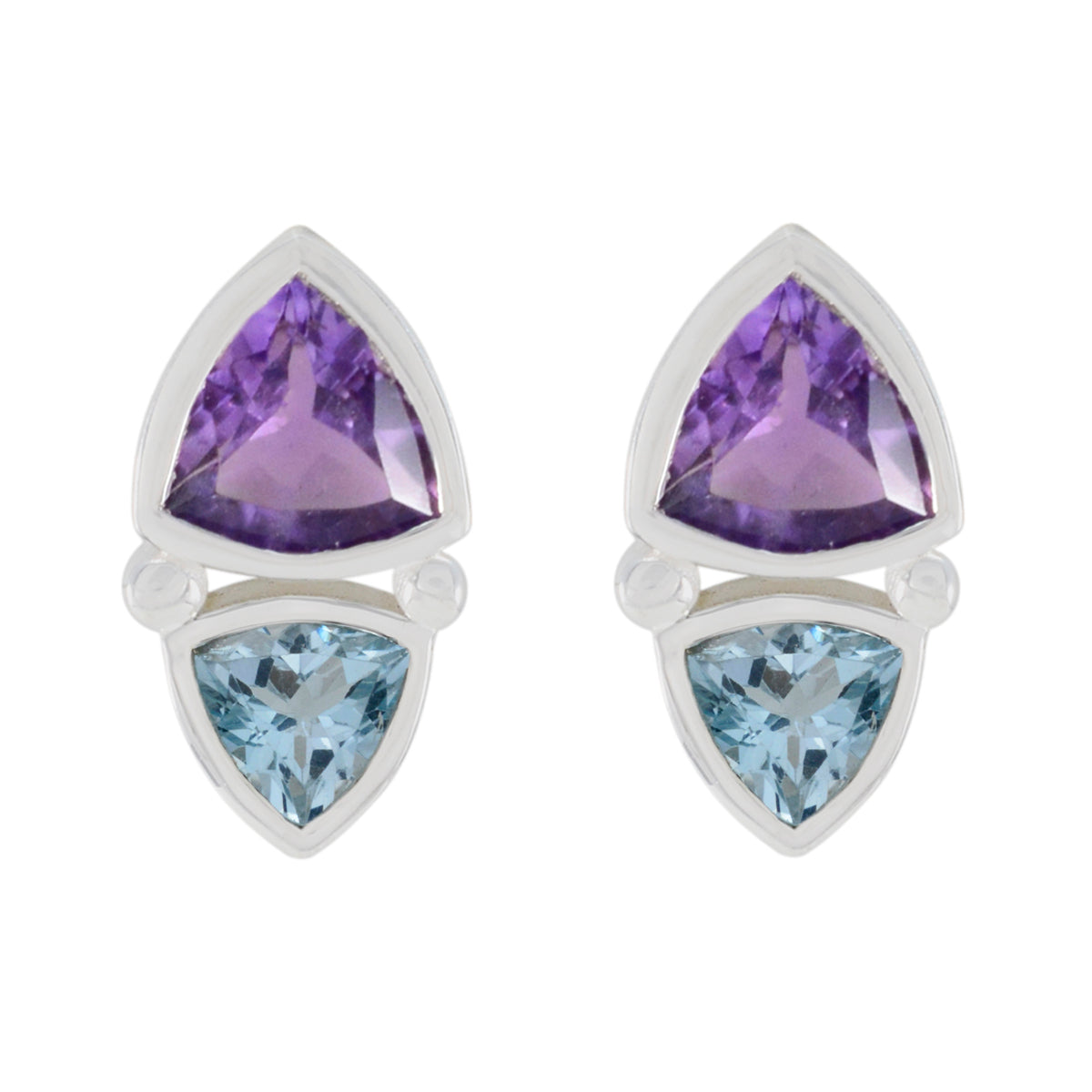 Alina multicolor Slim Toi et Moi Stud Earring Multi multicolor Stud