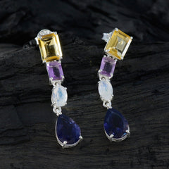 Paula multicolor Slim quarter Stud Earring