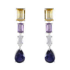 Paula multicolor Slim quarter Stud Earring Multi multicolor Stud