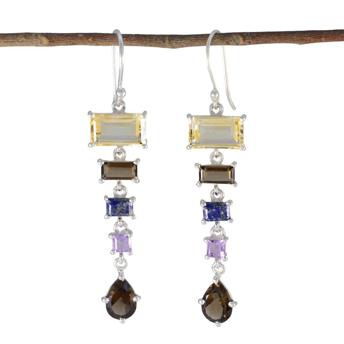 Pauline multicolor Edgy Penta Dangle Earring Multi multicolor Dangle