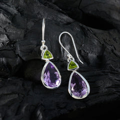 Fernanda multicolor Slim Toi et Moi Dangle Earring