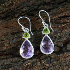 Fernanda multicolor Slim Toi et Moi Dangle Earring