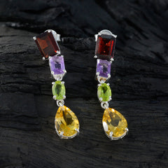 Pilar multicolor Slim quarter Stud Earring