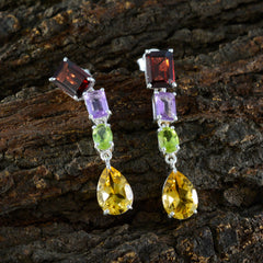 Pilar multicolor Slim quarter Stud Earring