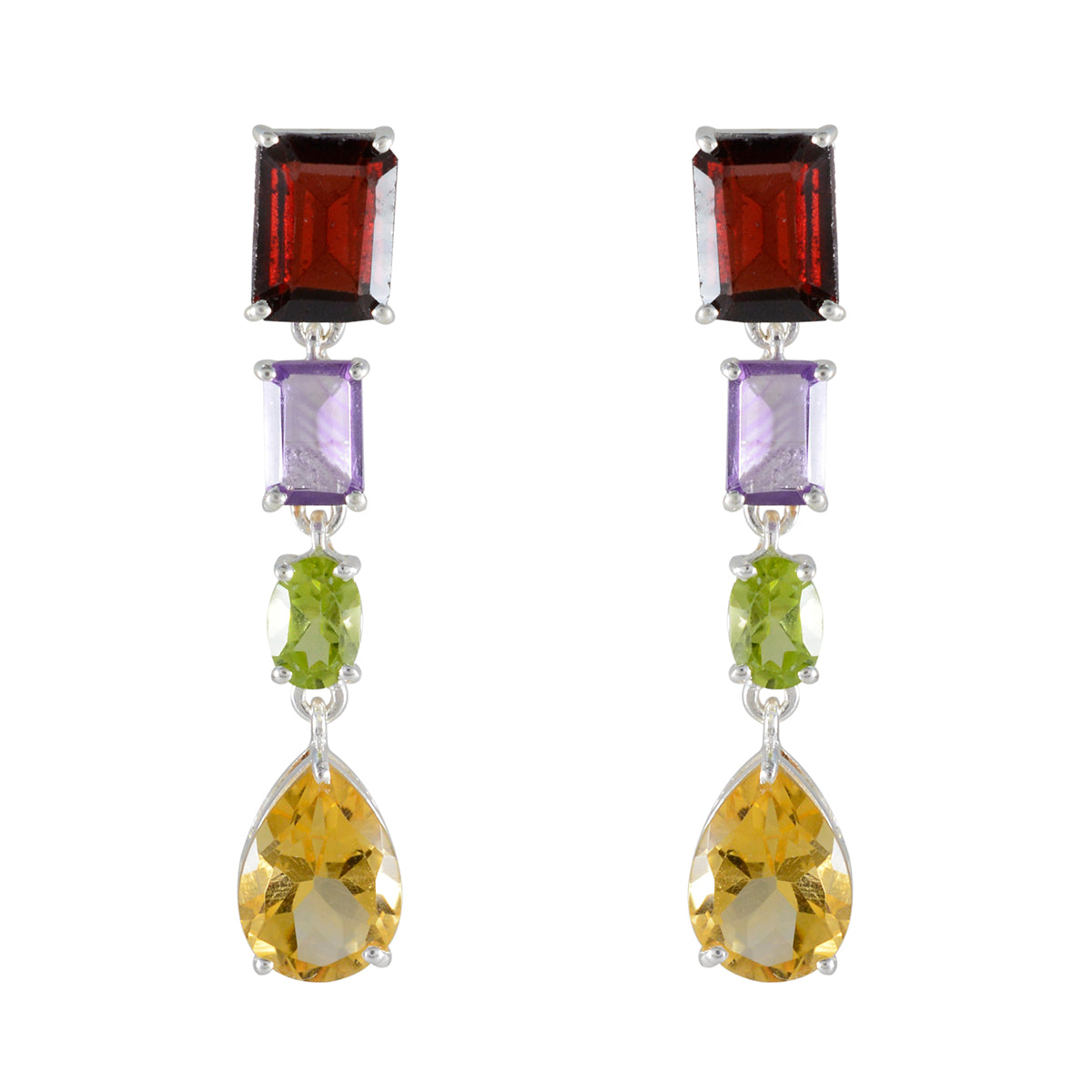 Pilar multicolor Slim quarter Stud Earring Multi multicolor Stud