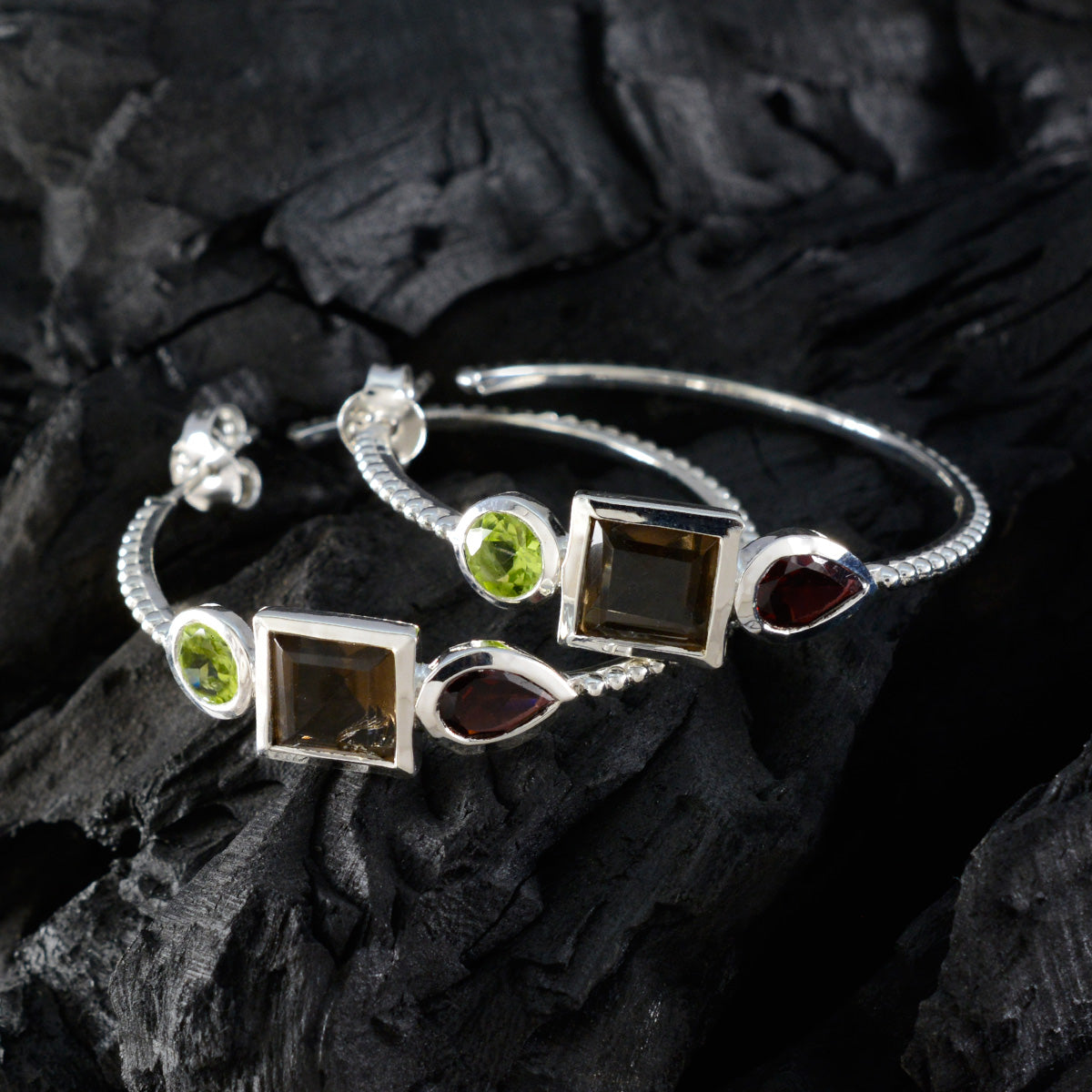 Eun ji multicolor Mid weight Trilogy Stud Earring