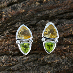 Anna multicolor Slim Toi et Moi Stud Earring