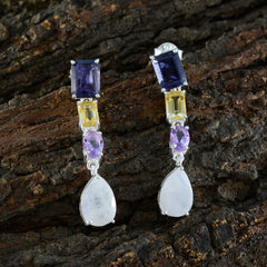 Rebeca multicolor Slim quarter Stud Earring