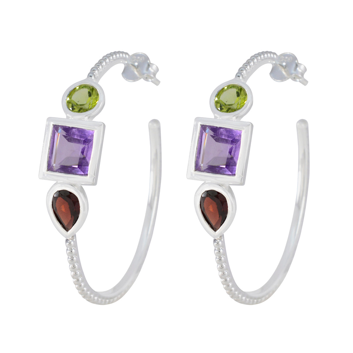 Ha eun multicolor Mid weight Trilogy Stud Earring Multi multicolor Stud