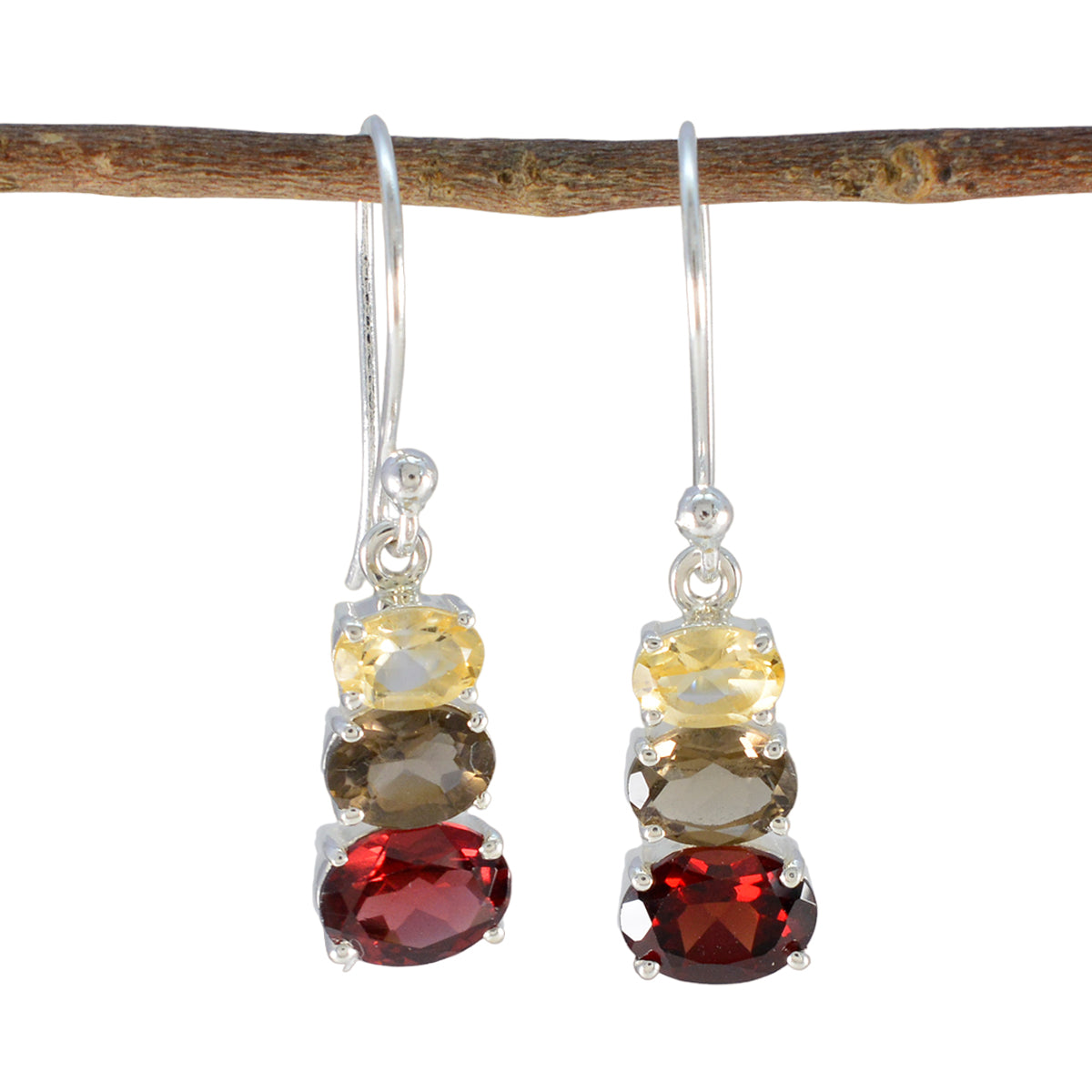 Sofia multicolor Dainty multiple Dangle Earring Multi multicolor Dangle