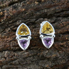 Aria multicolor Slim Toi et Moi Stud Earring