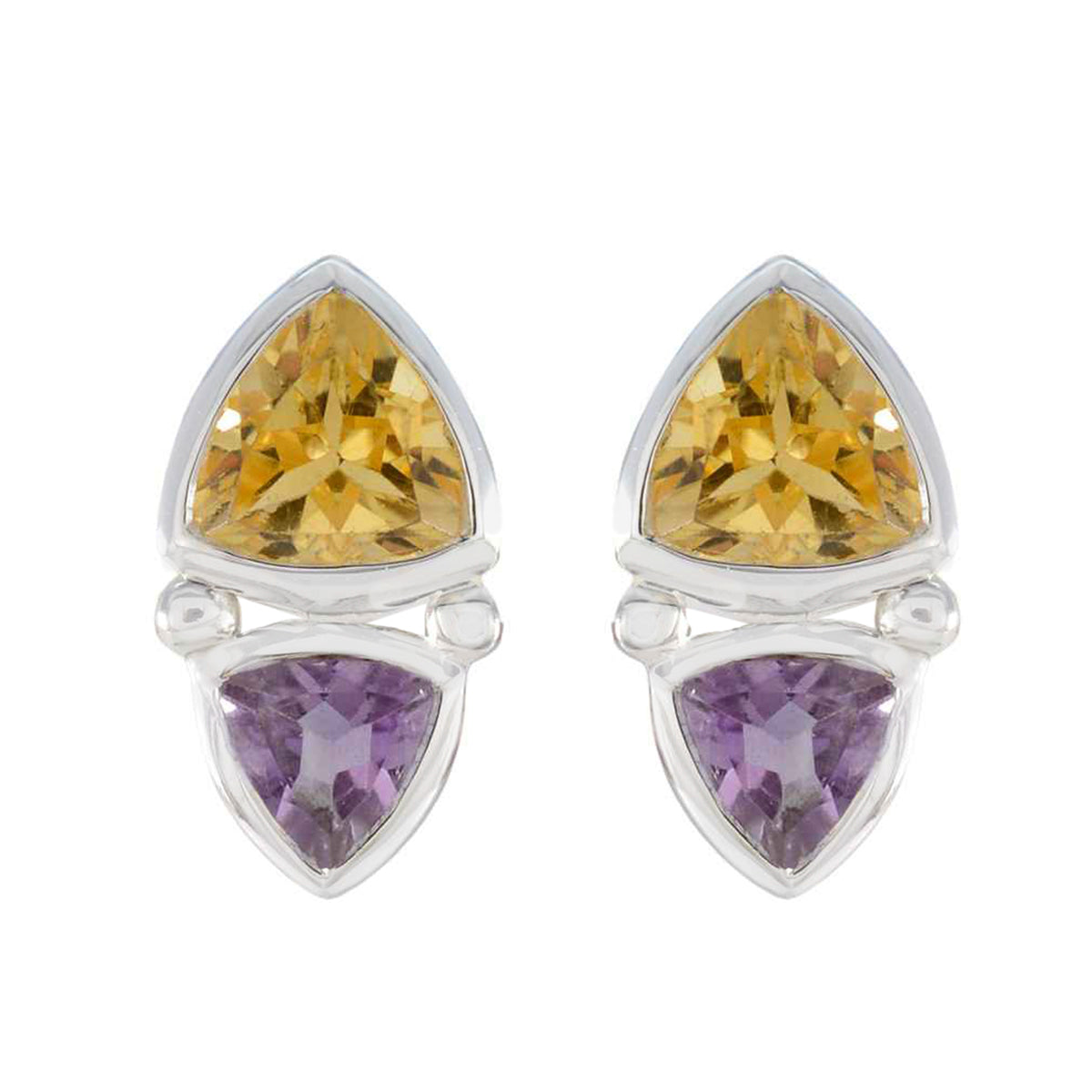 Aria multicolor Slim Toi et Moi Stud Earring Multi multicolor Stud
